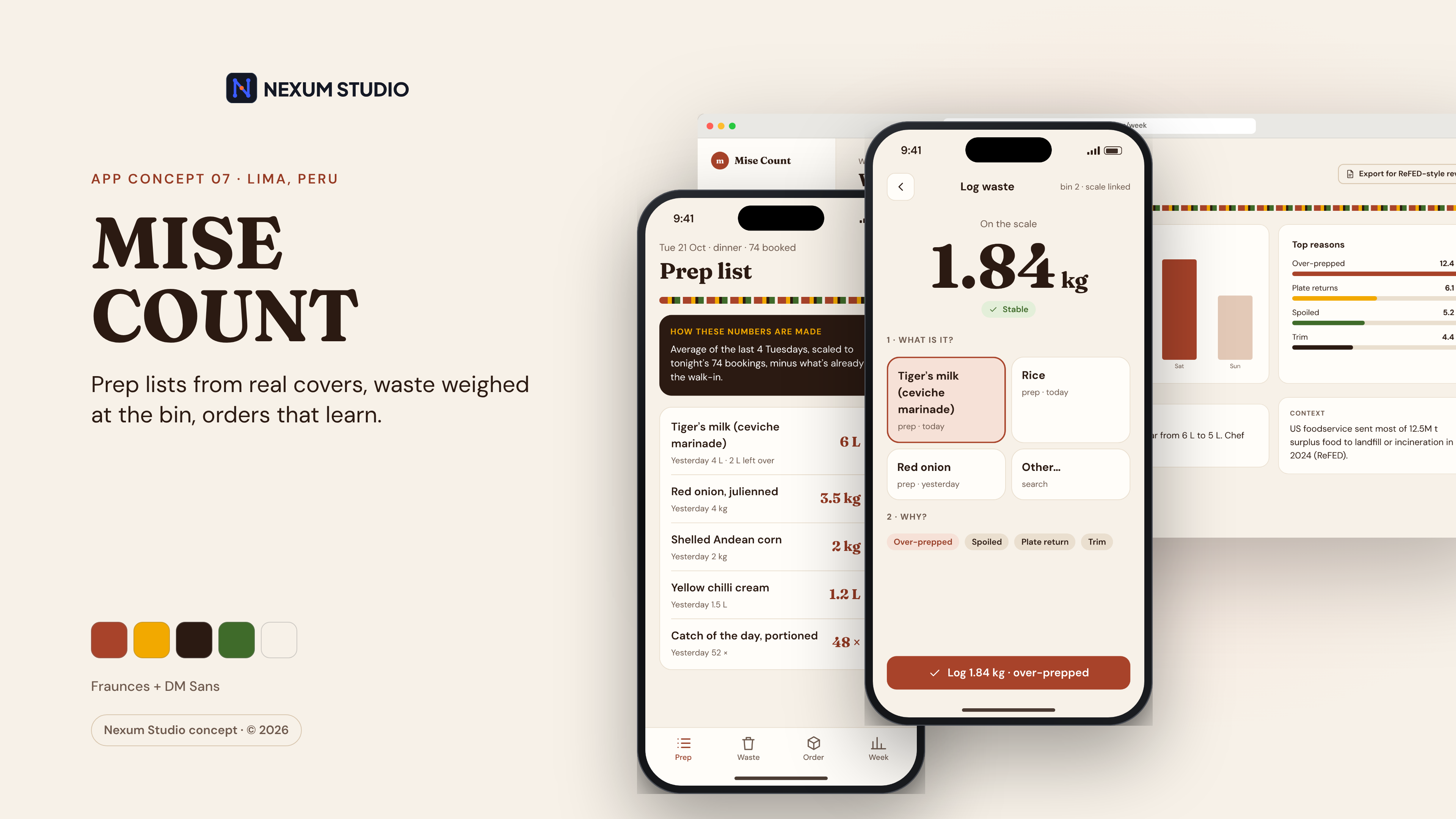 MISE COUNT: key screens in device frames