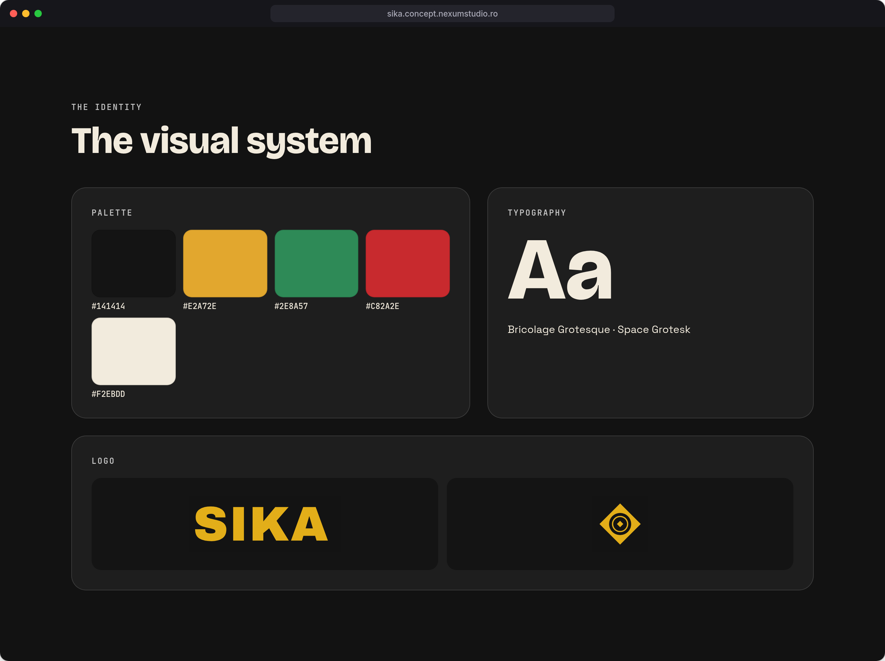SIKA: The identity, desktop