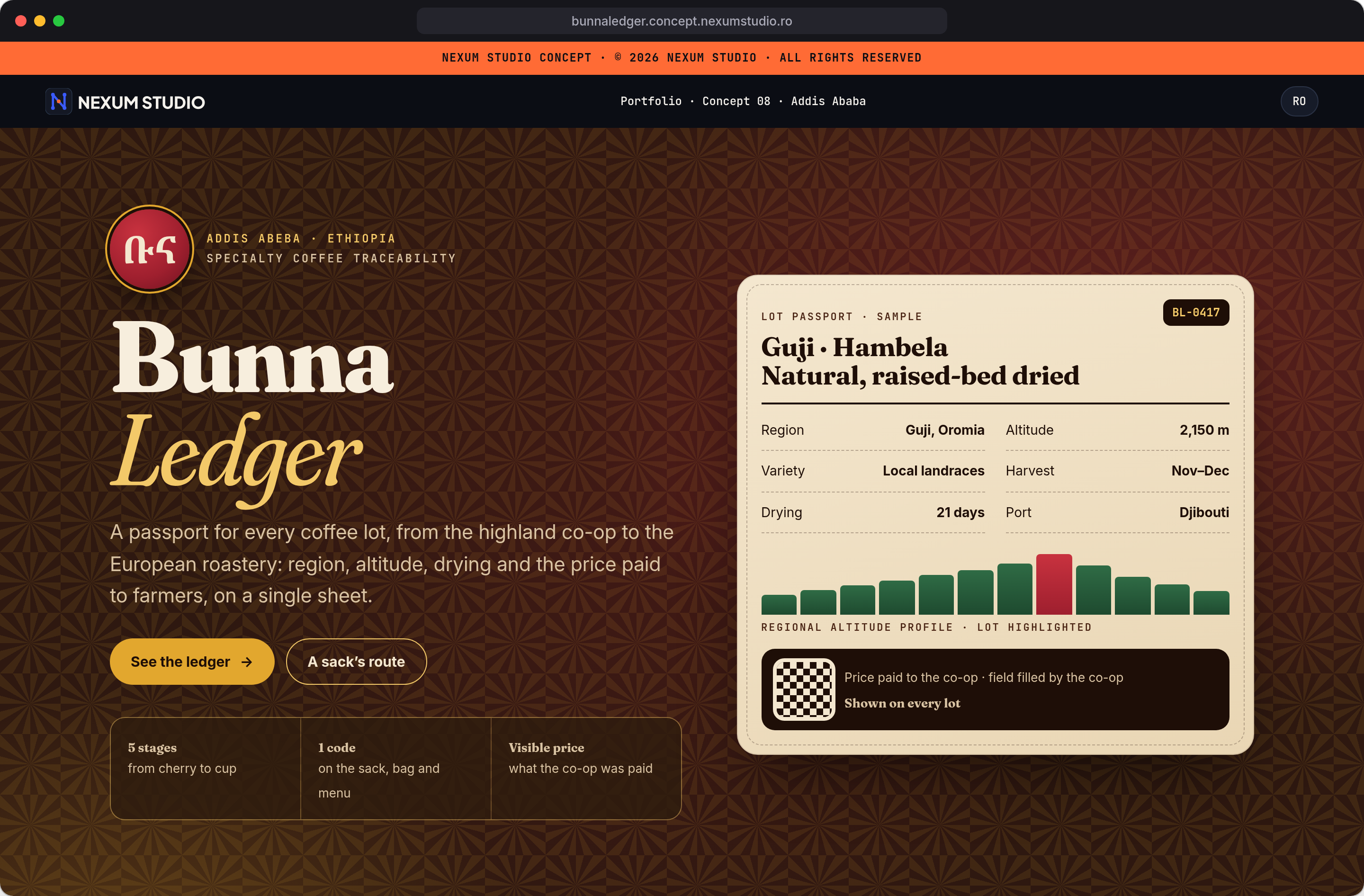 BUNNA LEDGER: First fold, desktop
