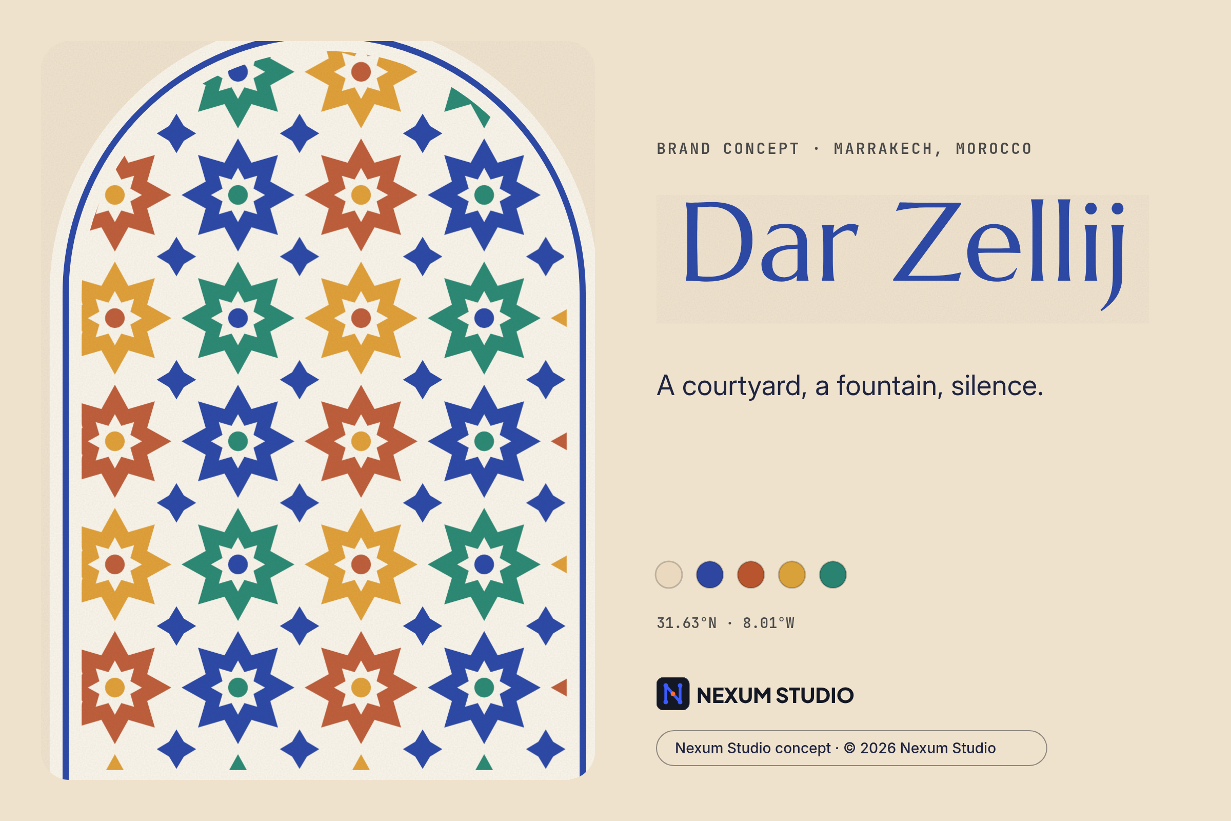 DAR ZELLIJ: brand card