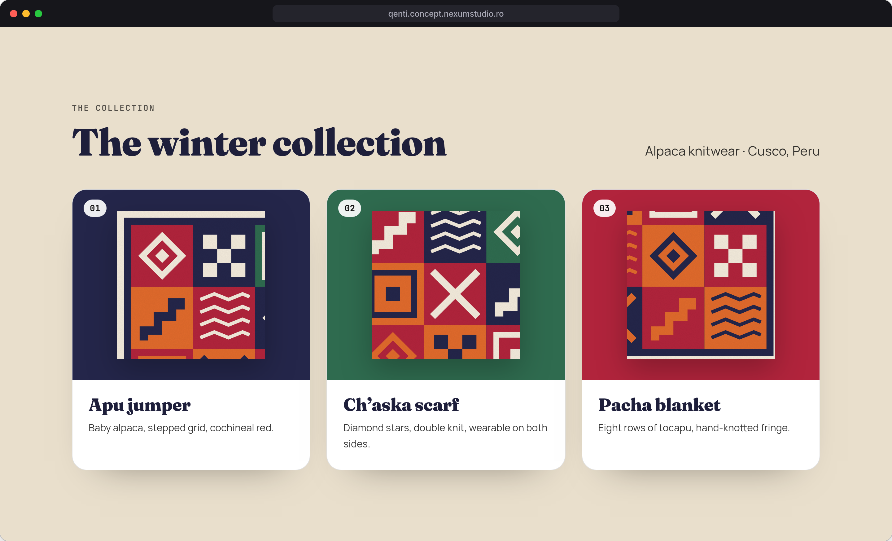 Q’ENTI: The collection, desktop